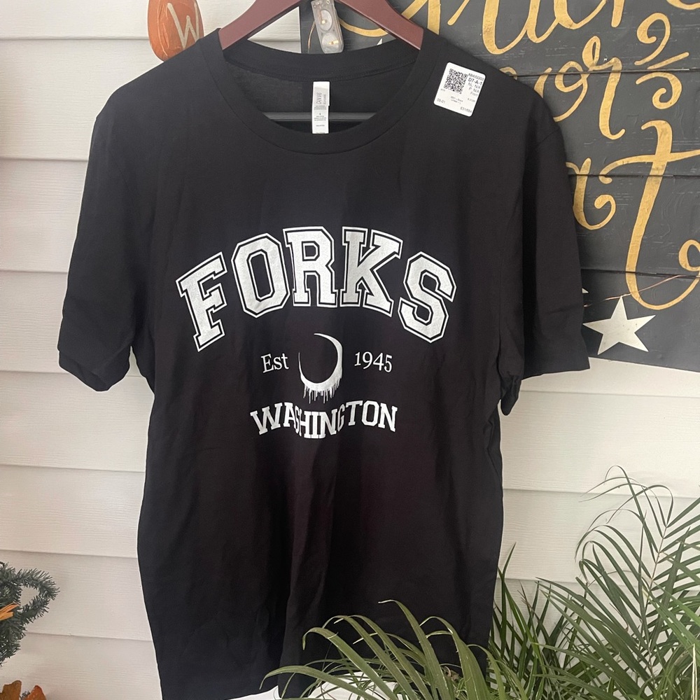 Twilight Forks Washington t shirt large black new